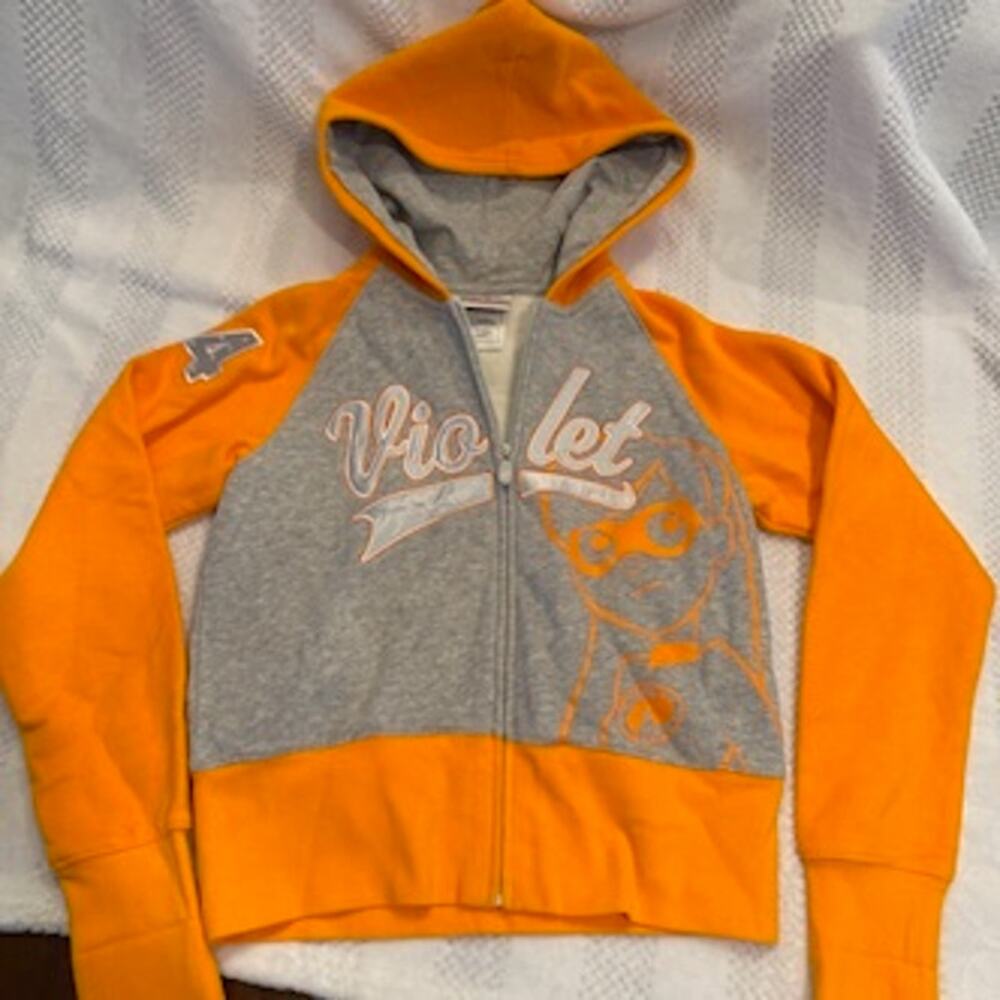 new disney store violet the incredibles full zip hoodie size large L